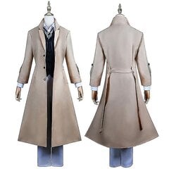 Anime Dazai Osamu Cosplay kostüüm Bungo hulkuvate koerte Cosplay pika jope mantel Dazai Osamu parukas Halloweeni jõulukostüüm hind ja info | Karnevali kostüümid | kaup24.ee