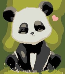 Maalimiskomplekt numbrite järgi Armastuse Panda 15x20 hind ja info | Maalid numbri järgi | kaup24.ee