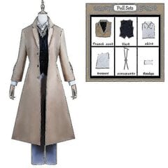 Anime Dazai Osamu Cosplay kostüüm Bungo hulkuvate koerte Cosplay pika jope mantel Dazai Osamu parukas Halloweeni jõulukostüüm hind ja info | Karnevali kostüümid | kaup24.ee