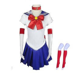 halloweeni jõulud Sailor Moon kostüümirõivad Naiste Gilrs Tsukino Usagi Cosplay Jaapani Halloweeni komplektid цена и информация | Карнавальные костюмы | kaup24.ee