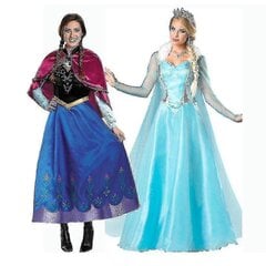 Täiskasvanute printsessi Anna Elsa jõulukostüüm Cos Fancy Dress Outfit Z цена и информация | Карнавальные костюмы | kaup24.ee