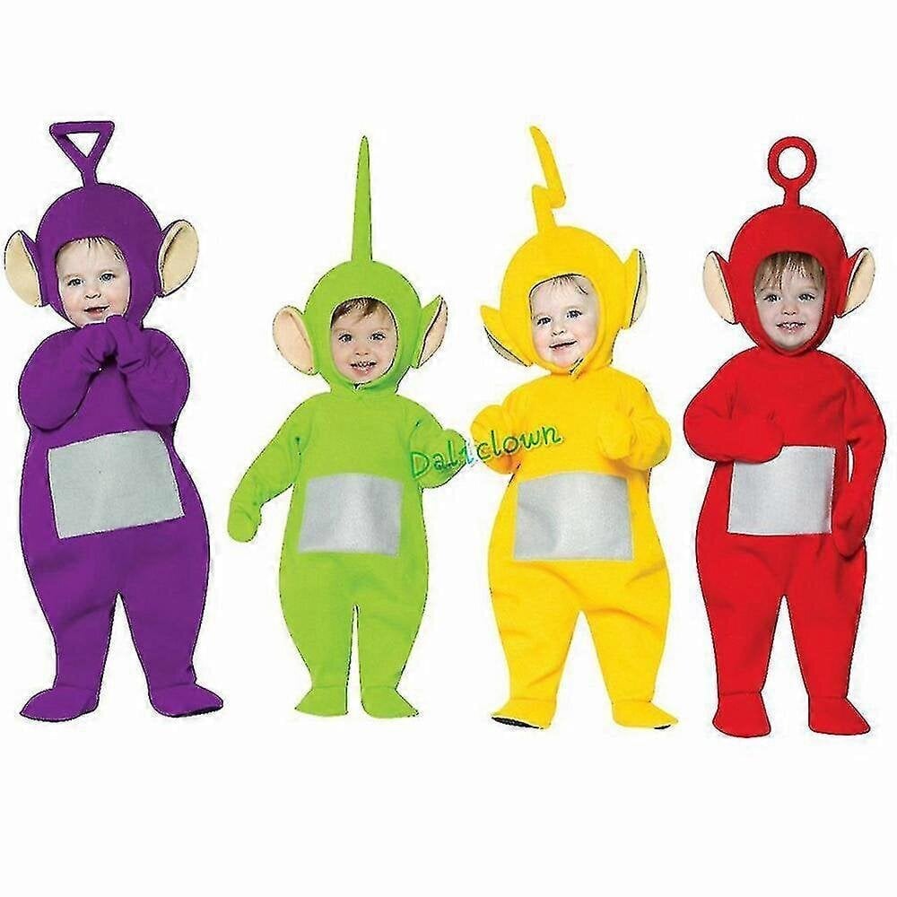 Teletupsude cosplay kostüüm lastele Baby Child Naljakas Dipsy Po Laa Tinky Winky Onesie jõulusünnipäevapeo Halloweeni kostüüm цена и информация | Karnevali kostüümid | kaup24.ee