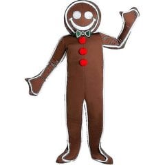 Iced Gingerbread Man kostüüm täiskasvanutele, jõuluküpsise kostüüm цена и информация | Карнавальные костюмы | kaup24.ee