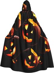 v1496 Unisex kapuutsiga mantel Halloweeniks, jõuludeks, peokostüüm, Levitate Light Pumpkins hun1496 цена и информация | Карнавальные костюмы | kaup24.ee