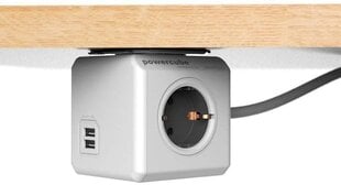 Allocacoc pikendusjuhe PowerCube USB, 1,5m, hall цена и информация | Удлинители | kaup24.ee