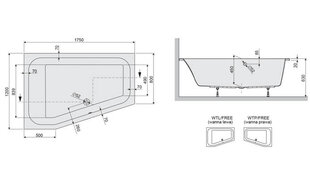 Vann Sanplast FreeLine WTL/FREE, 120cm цена и информация | Ванночки | kaup24.ee