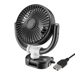 (5v USB)LBQ kaasaskantav auto jahutusõhu ventilaator 360° pööratav auto tagaistme tarviku jaoks цена и информация | Детали трансмиссии | kaup24.ee