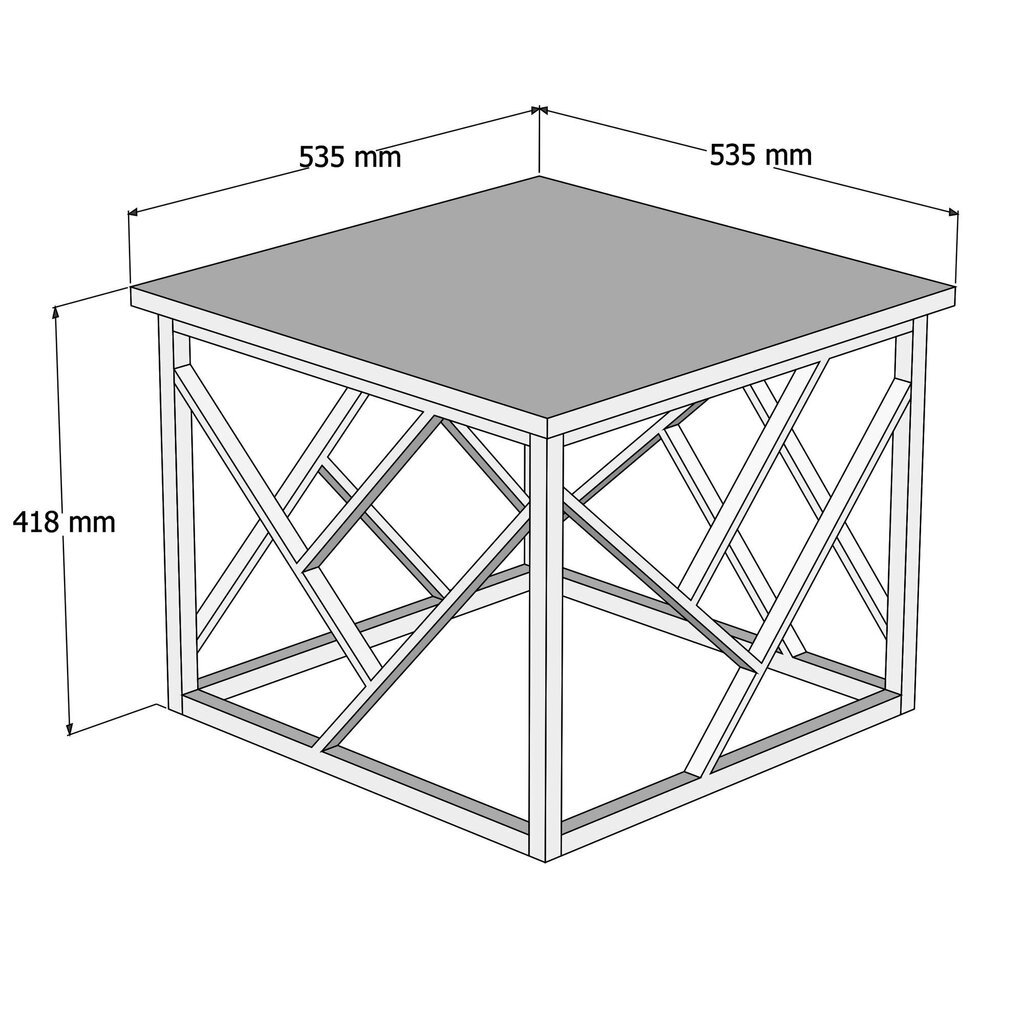 Kohvilaud Kalune Design Woda, valge/must цена и информация | Diivanilauad | kaup24.ee