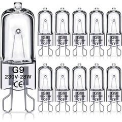 G9 halogeenlambid 28W, 230V, 10-pakk цена и информация | Светильники-вентиляторы | kaup24.ee