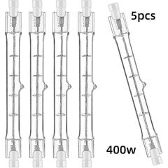 5 tk R7s 118mm 400w halogeenlamp pliiatslamp hämardatav vahelduvvoolu 220-240v 7500lm J118 lineaarne halogeenprožektor (FWW) цена и информация | Светильники-вентиляторы | kaup24.ee