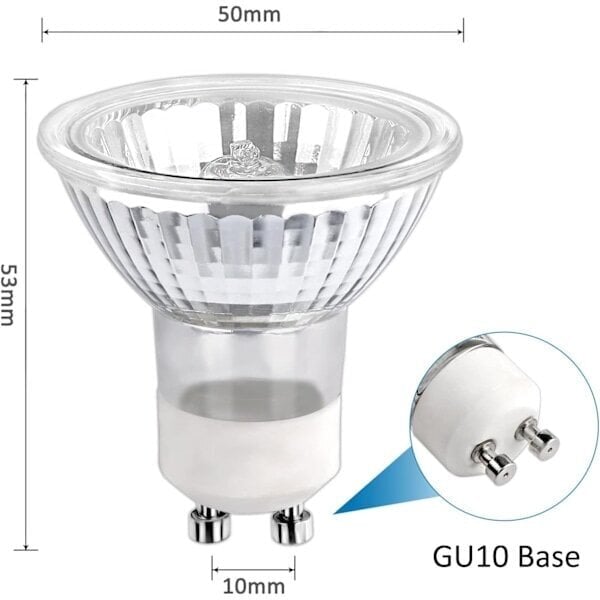 Halogeenlamp GU10 5W 230V, 380lm Soe valge 2700K, Hämardatav halogeenprožektor, kapi valgustamiseks, vitriinlambid, 6 pakk WELLNGS hind ja info | Ventilaatoriga valgustid | kaup24.ee