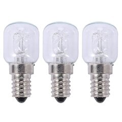 3x E14 kõrgtemperatuuriline lamp 500 kraadi 25w halogeenlamp ahjulamp E14 250v 25w kvartslamp цена и информация | Светильники-вентиляторы | kaup24.ee