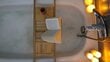 Bambusest vannitoa riiul, 70-105 x 22 cm цена и информация | Vannitoa sisustuselemendid ja aksessuaarid | kaup24.ee
