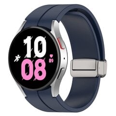 (Kell 4 Classic 42mmS-tumesinine)Originaal silikoonrihm Samsungi kellale 5/4 44mm 40mm kell5 Pro 45mm magnetpandlaga rihm Galaxy Watch 4 Classic 42 46mm jaoks – kellarihmad цена и информация | Аксессуары для смарт-часов и браслетов | kaup24.ee