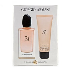 Komplekt Giorgio Armani Si: parfüümvesi EDP naistele 50 ml + ihupiim naistele 75 ml hind ja info | Naiste parfüümid | kaup24.ee