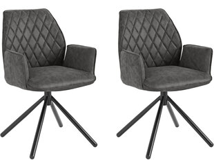 Комплект из 2-х стульев Notio Living Pablo, темно-серый цена и информация | Стулья для кухни и столовой | kaup24.ee