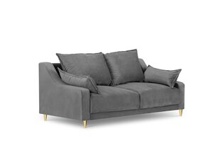 Двухместный бархатный диван Mazzini Sofas Pansy, светло-серый цена и информация | Диваны | kaup24.ee