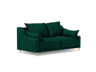 Двухместный бархатный диван Mazzini Sofas Pansy, темно-зеленый цена и информация | Диваны | kaup24.ee