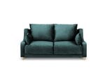 Двухместный бархатный диван Mazzini Sofas Pansy, зеленый