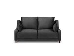 Двухместный бархатный диван Mazzini Sofas Freesia, темно-серый