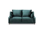 Двухместный бархатный диван Mazzini Sofas Freesia, зеленый