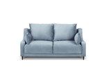 Двухместный бархатный диван Mazzini Sofas Freesia, светло-синий