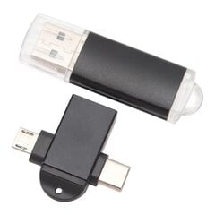 USB-накопитель Компактный портативный USB-флеш-накопитель с USB-Type C и адаптером Micro USB для Windows 98 для OS X 9 Черный 32 ГБ цена и информация | Чехлы для планшетов и электронных книг | kaup24.ee