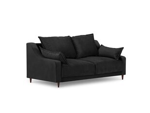 Двухместный бархатный диван Mazzini Sofas Freesia, черный цена и информация | Диваны | kaup24.ee