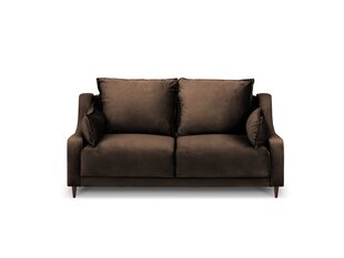 Двухместный бархатный диван Mazzini Sofas Freesia, коричневый цена и информация | Диваны | kaup24.ee