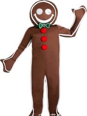 Gingerbread Man Suit Christmas Jumpsuit Rollimängu kostüüm цена и информация | Карнавальные костюмы | kaup24.ee