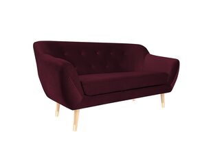 Двухместный бархатный диван Mazzini Sofas Amelie, красный/коричневый цена и информация | Диваны | kaup24.ee