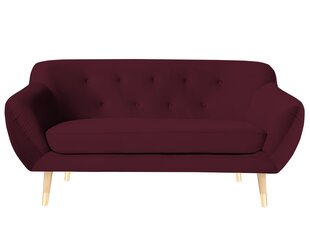 Двухместный бархатный диван Mazzini Sofas Amelie, красный/коричневый цена и информация | Диваны | kaup24.ee