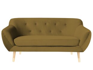 Двухместный бархатный диван Mazzini Sofas Amelie, золотистый/коричневый цена и информация | Диваны | kaup24.ee