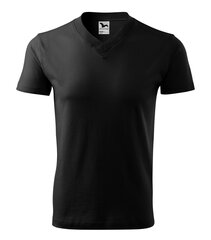 V-neck футболка Unisex черная цена и информация | Meeste T-särgid | kaup24.ee