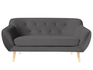 Двухместный бархатный диван Mazzini Sofas Amelie, серый/коричневый цена и информация | Диваны | kaup24.ee