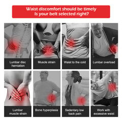 Reguleeritav turmaliini isekuumenev magnetteraapia selja vöökoha tugivöö nimmepiirkonna tugi massaažipael Tervishoid цена и информация | Дополнения к косметической продукции | kaup24.ee