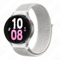 (Galaxy Watch5 44mm helkurvalge)Rihm Samsung Galaxy Watch 5 44mm 40mm rihmaga kella 4 4classic 42 46mm ilma vahedeta nailonist aasa käevõru jaoks Galaxy Watch 5 Pro 45mm – kellarihmad hind ja info | Nutikellade ja nutivõrude tarvikud | kaup24.ee