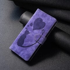 Чехол Purple Pen Heart Cat Из Искусственной Кожи, Совместимый С Samsung Galaxy S21 Fe 5G цена и информация | Чехлы для телефонов | kaup24.ee