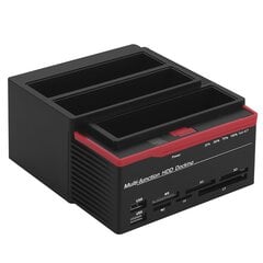 2,5-дюймовый 3,5-дюймовый DualBay USB3.0 SAta IDE HDD док-станция Offline Clone HUB Reader вилка США 100–240 В цена и информация | Охлаждающие подставки и другие принадлежности | kaup24.ee