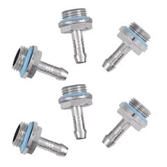 6 tk PC Vesijahutus TwoTouch Fitting G1/4 Thread Barb Connector toru jaoks 7,5mm hind ja info | Sülearvuti tarvikud | kaup24.ee