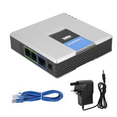 VoIP шлюз Интернет телефон 2 порта адаптер SIP RJ45 кабель для Linksys PAP2T UK вилка 100-240 В цена и информация | Охлаждающие подставки и другие принадлежности | kaup24.ee