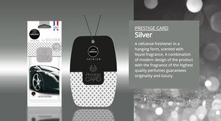 Автомобильный освежитель воздуха Prestige Card Silver 6 г цена и информация | Освежители воздуха для салона | kaup24.ee