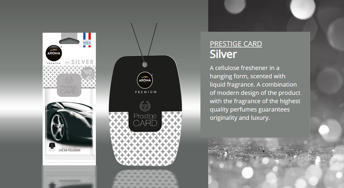 Õhuvärskendaja autosse Prestige Card Silver 6g hind ja info | Autolõhnastajad | kaup24.ee