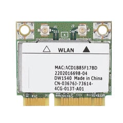 Dell Broadcomi BCM943228HM4L DW1540 kahesagedusliku mini-PCI-e Wifi-kaardi 802.11 a B/g/n jaoks hind ja info | Sülearvuti tarvikud | kaup24.ee