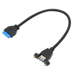 Кабель-адаптер 5 Гбит/с ABS USB3.0 SingleEnded Female 20 Pin 30 мм линия передачи данных цена и информация | Охлаждающие подставки и другие принадлежности | kaup24.ee