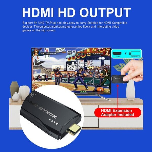 20000+ 4k Hdmi TV videomängupulk Retro mängukonsool, 2 juhtmevaba kontroller 4k mängupulk, 100% uus TAO Db 64g hind ja info | Mängukonsoolid | kaup24.ee