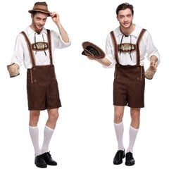 Meeste Baieri Lederhosen Saksa Oktoberfesti traditsioonilised lühikesed püksid XL цена и информация | Карнавальные костюмы | kaup24.ee