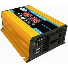 12 V 220 V inverter, 4000 W puhas siinuslaine inverter DC 12 V 220 V/110 V autoinverter koos ekraani ja USB-portidega 4,2 A laadija, hind ja info | Lisaseadmed | kaup24.ee