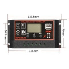 MPPT 12V/24V päikeseenergia laadimise kontroller USB päikesepaneeli kontroller 20A цена и информация | Зарядные устройства | kaup24.ee