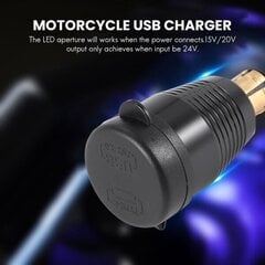 Mootorratta Din Plug veekindel laadija Qc3.0 USB-laadija ja C-tüüpi 30 W toiteadapteri jaoks hind ja info | Moto aksessuaarid | kaup24.ee